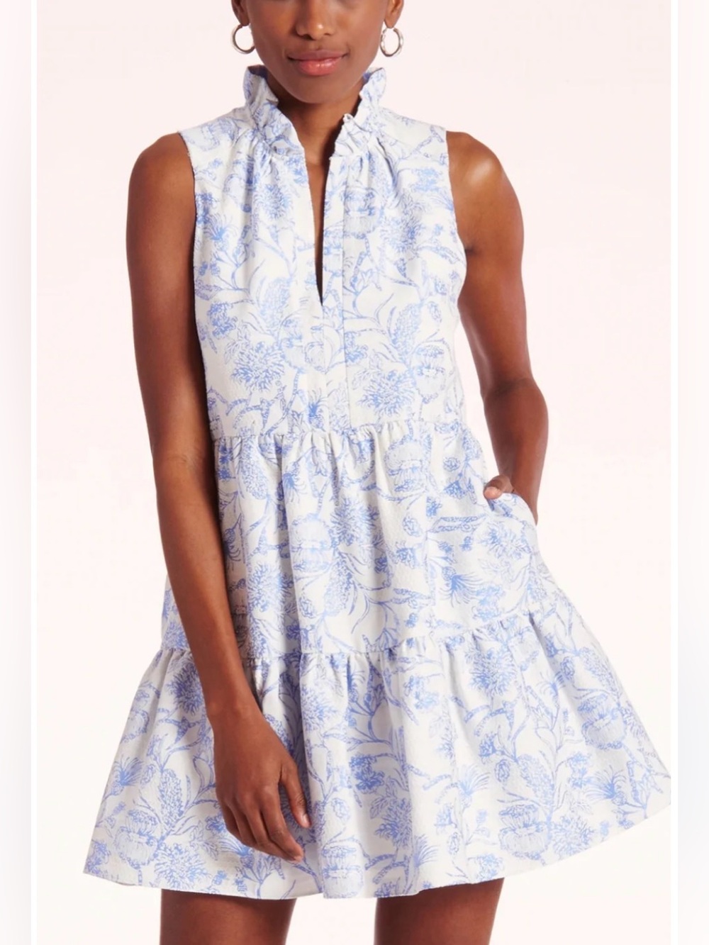 Amanda Uprichard Connolly Dress in English Blue. Size L